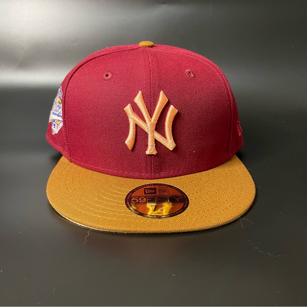 New York Yankees New Era Fitted Hat 59Fifty 1996 World Series Side Patch Sz7 3/8